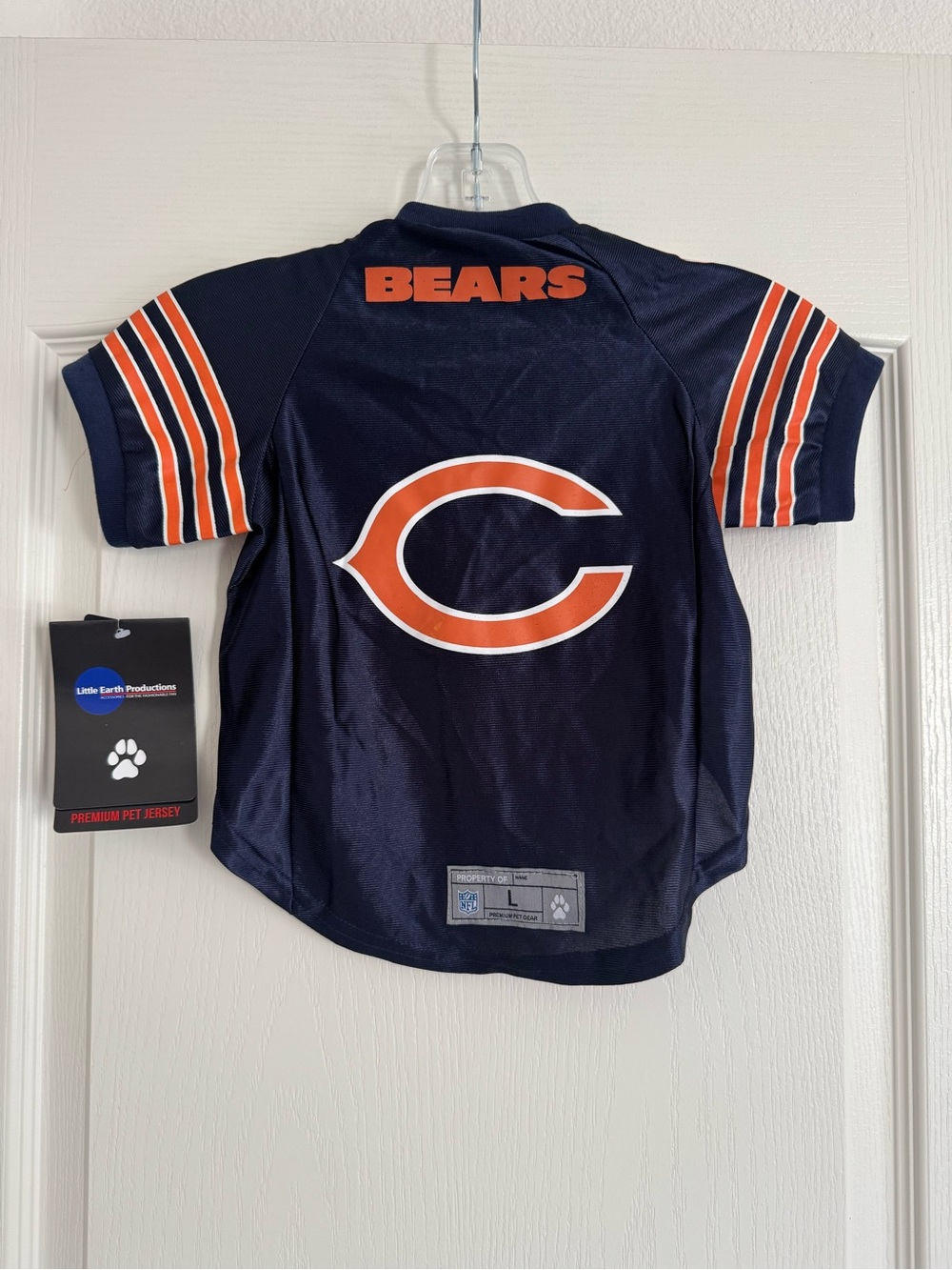 NWT Chicago Bears Football Navy blue Orange Pet Jersey NFL Shirt Large Dog Cat